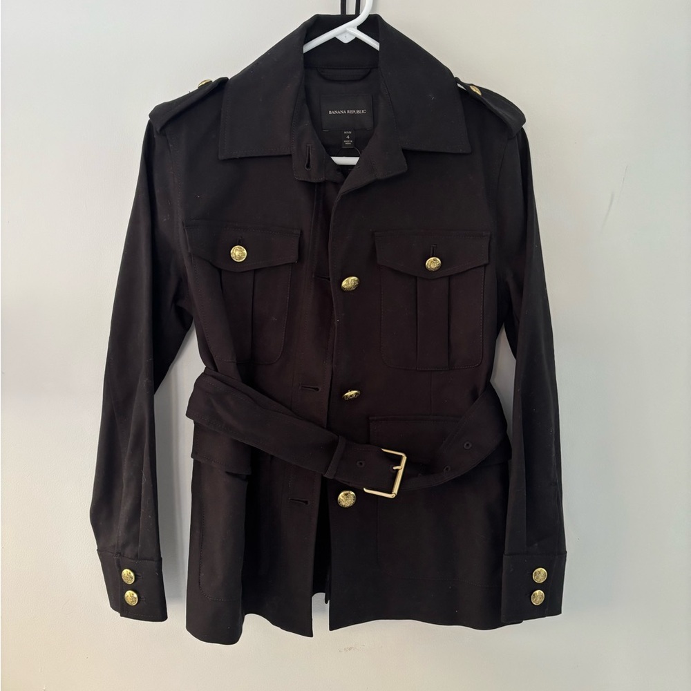 Banana Republic Black Military Jacket P4 - Picture 2 of 5